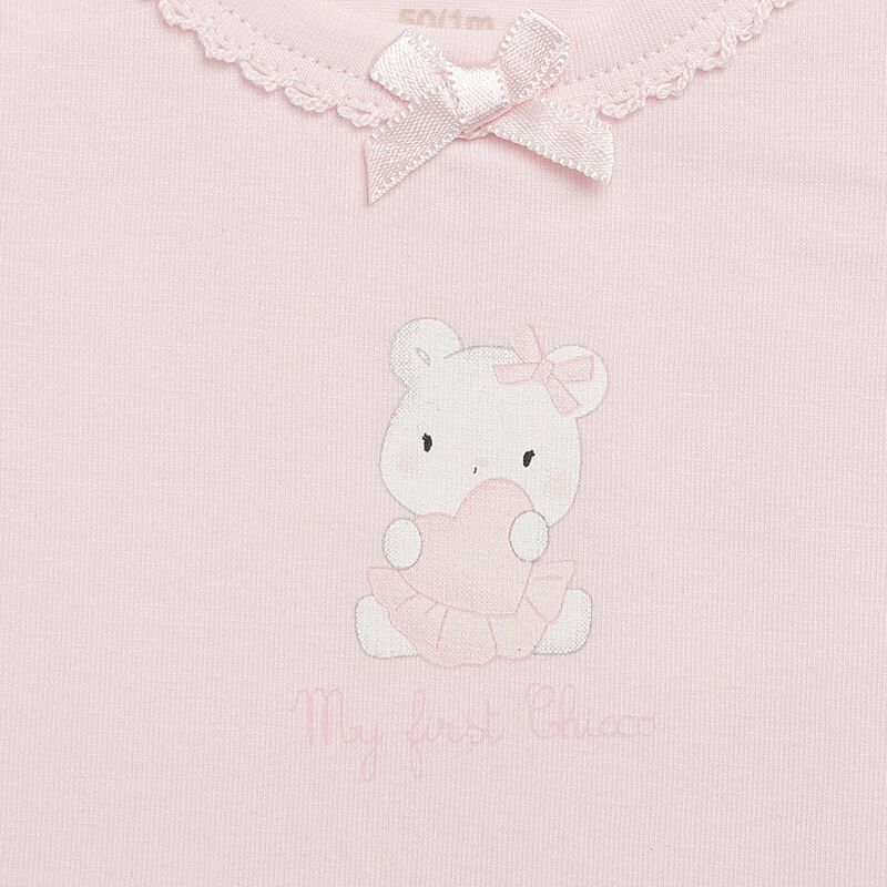 Girls Light Pink Set Of 2 Body Suit image number null